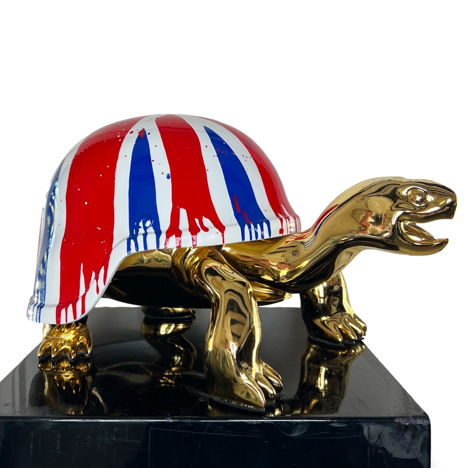 Van Apple Art - Peace Turtle 'Union Jack' | Pop Art Sculpture