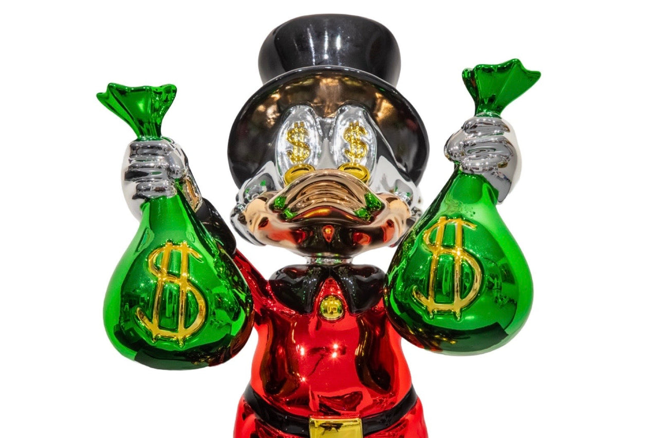 Dagobert Duck beeld Van Apple pop art sculpture luxe design kunstwerk