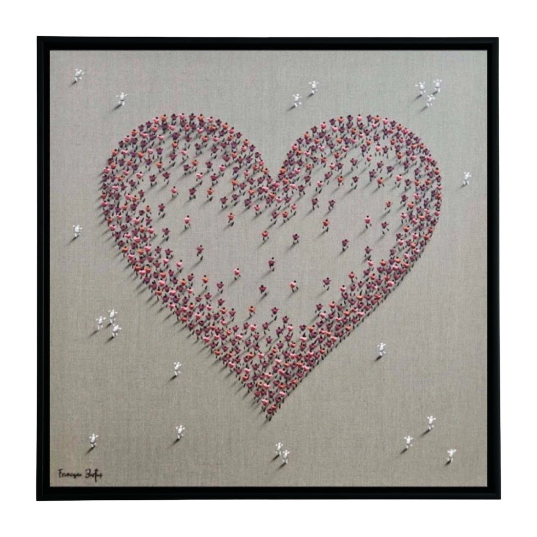 Francisco Bartus Heart schilderij kleurrijk modern kunstwerk