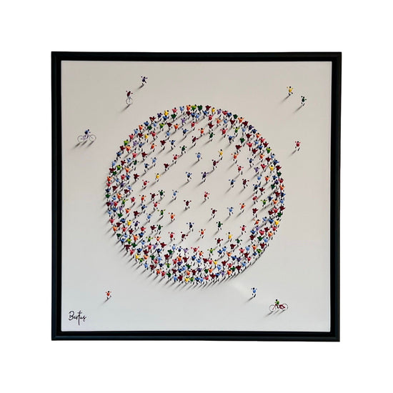 Francisco Bartus ' FoolMoon' schilderij modern kunstwerk van 3D poppetjes