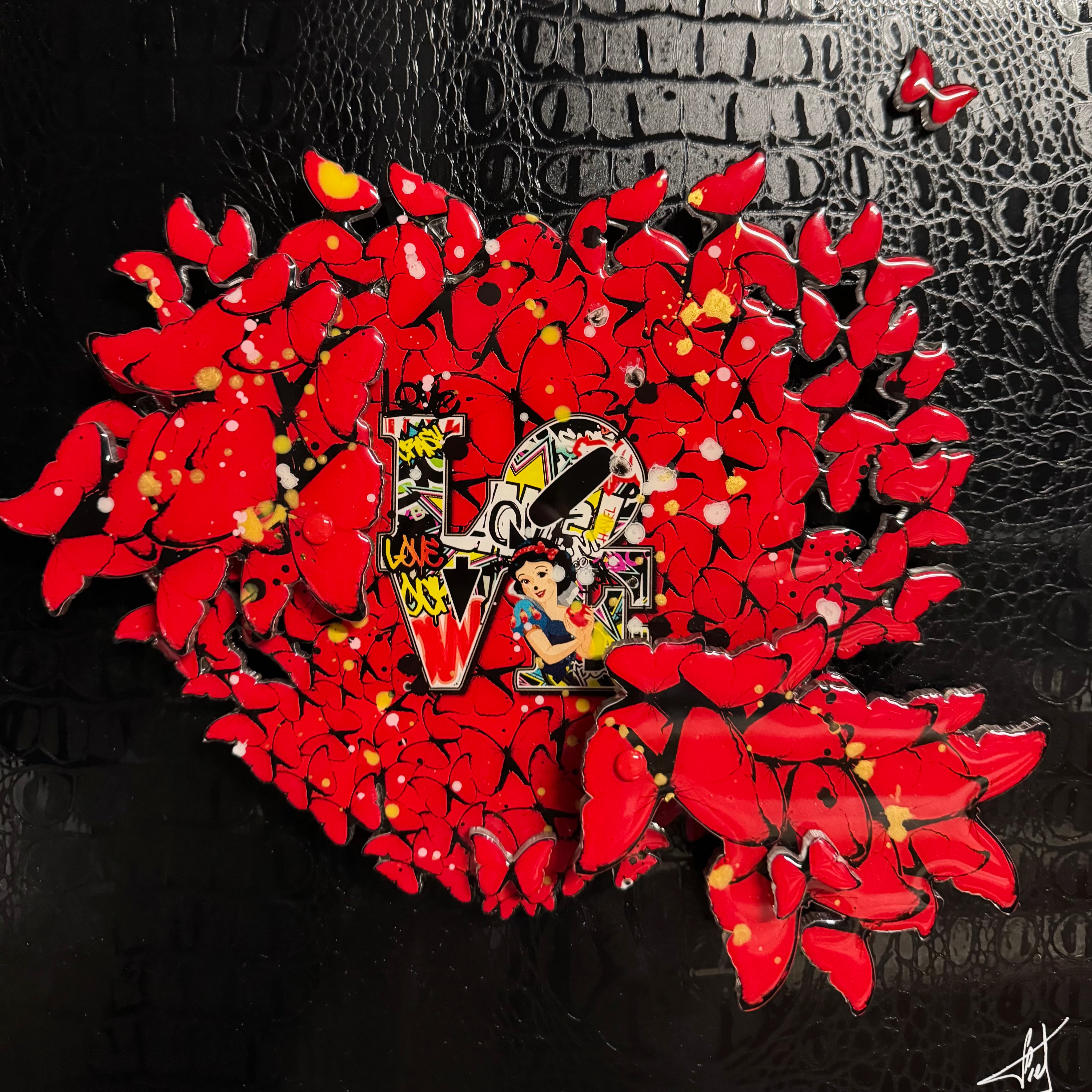 Pop-art kunstwerk van Fred Meurice Sneeuwwitje