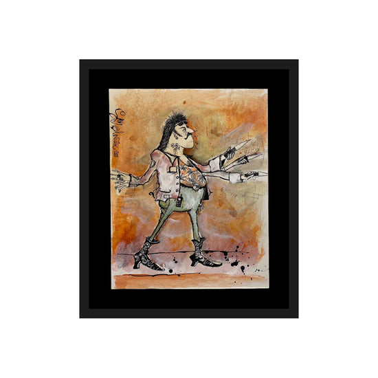 Guy Olivier 'Monsieur Le Chef' Work on Paper bourgondisch expressionisme