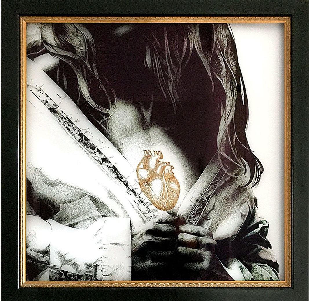 Golden Heart - Moderne Kunst