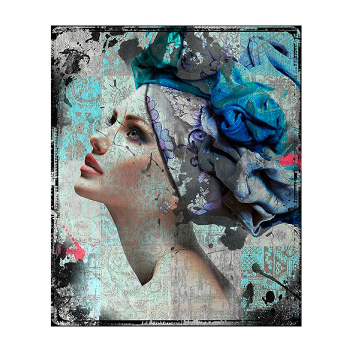 Hans Jochem Bakker 'Innovate III' modern portret schilderij op leer
