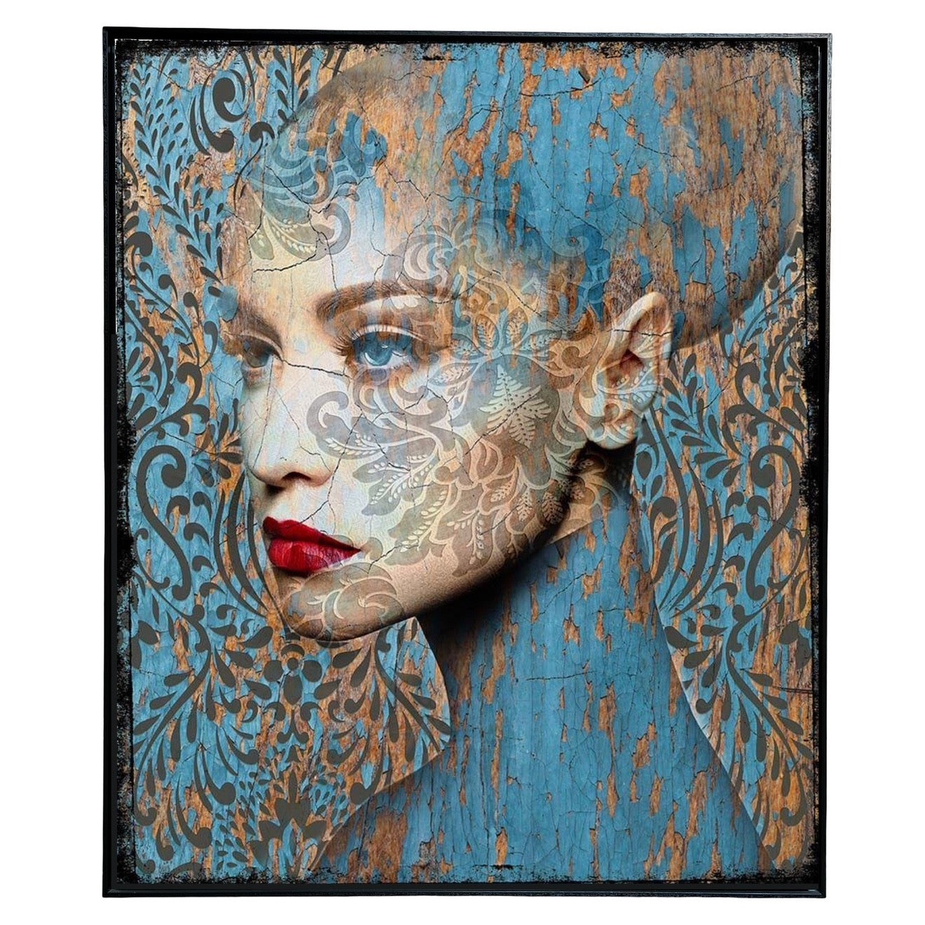 My Eyes Blue Art Leather Dibond