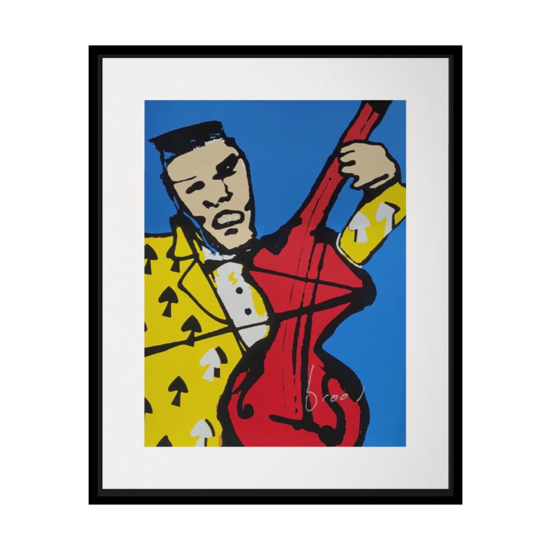 Cellist - Moderne Kunst - Zeefdruk