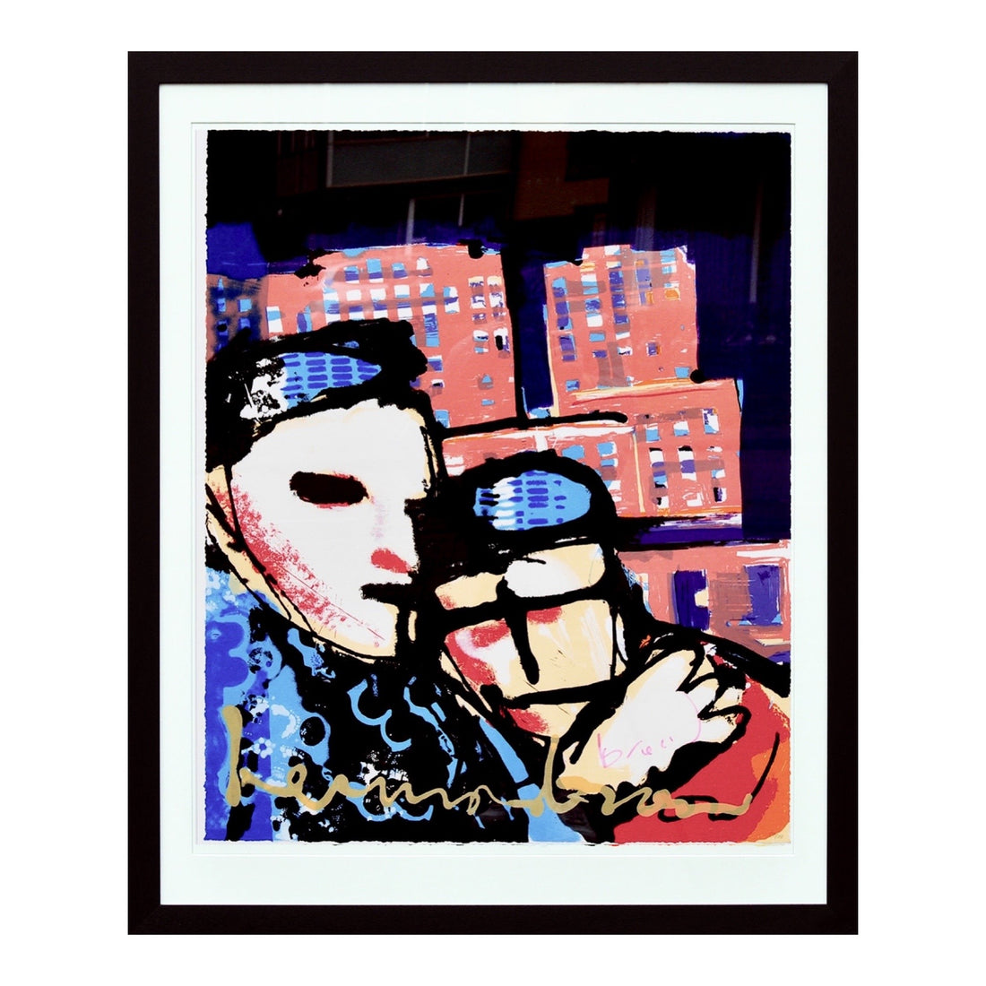 City Love - Moderne Kunst - Zeefdruk