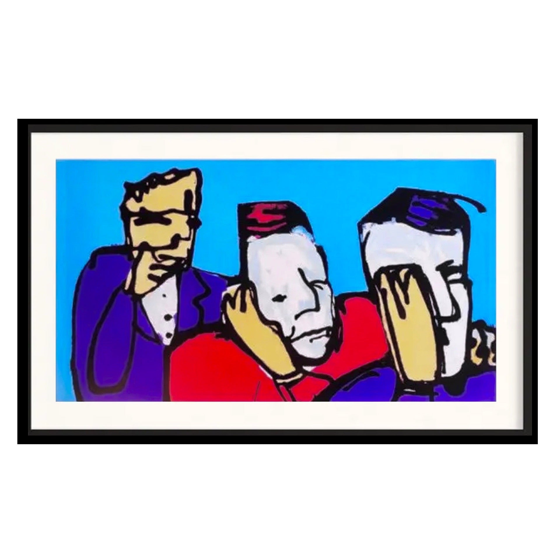 Herman Brood Horen Zien Zwijgen zeefdruk gesigneerd gelimiteerde oplage moderne kunst expressief kunstwerk