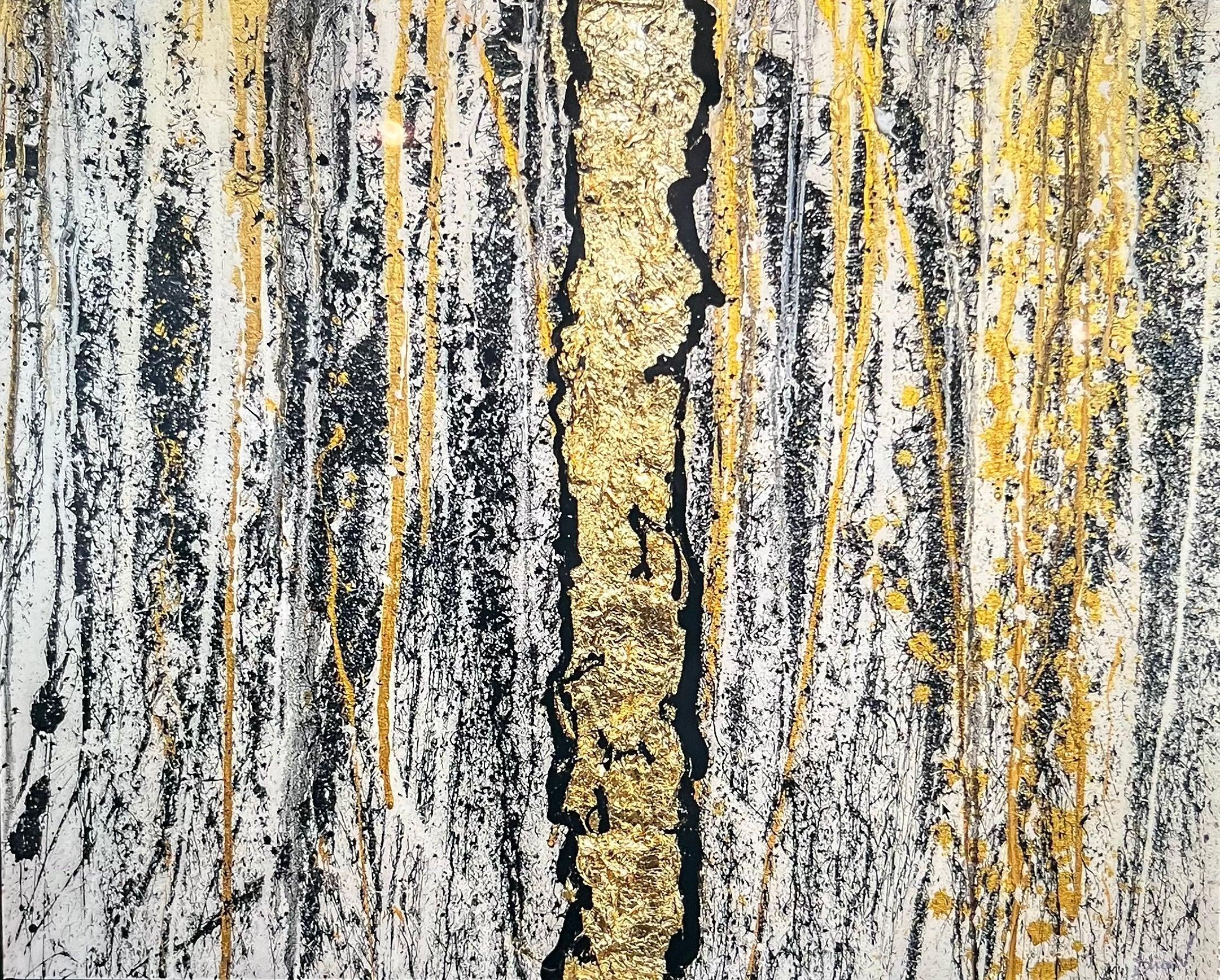 Gold & Black - Moderne Kunst