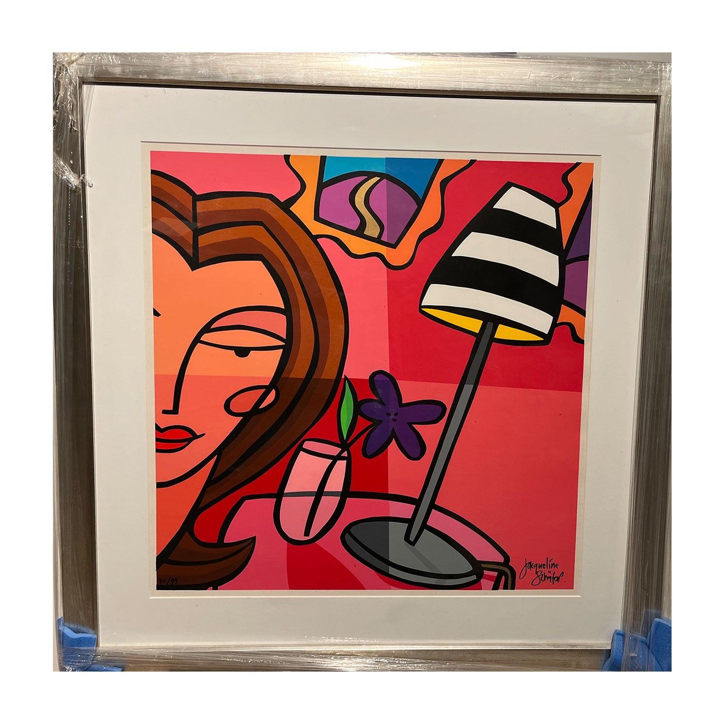 Vrouw met Lamp - Moderne Kunst