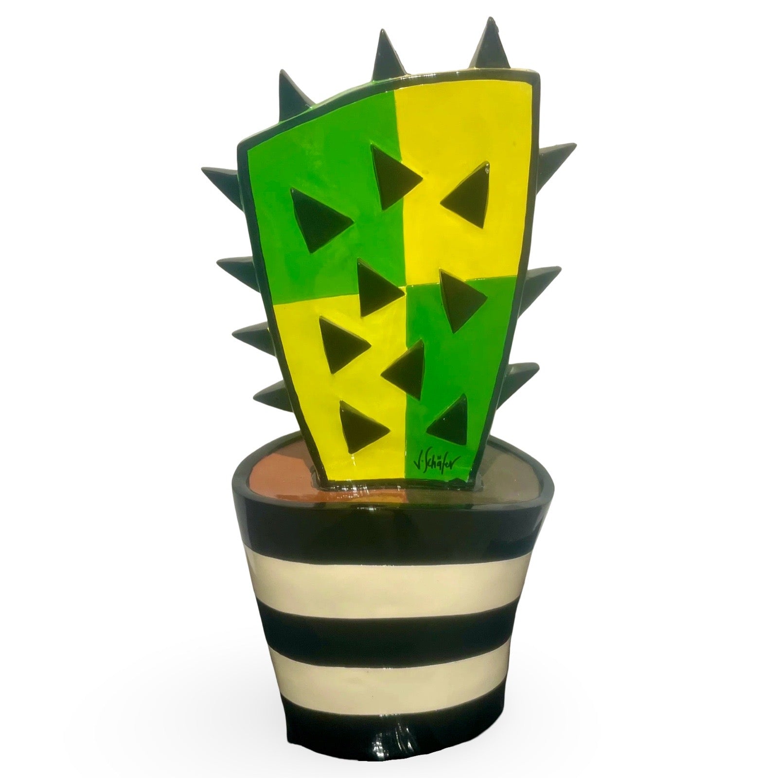 Sculptuur van een cactus gemaakt door Jacqueline Schafer