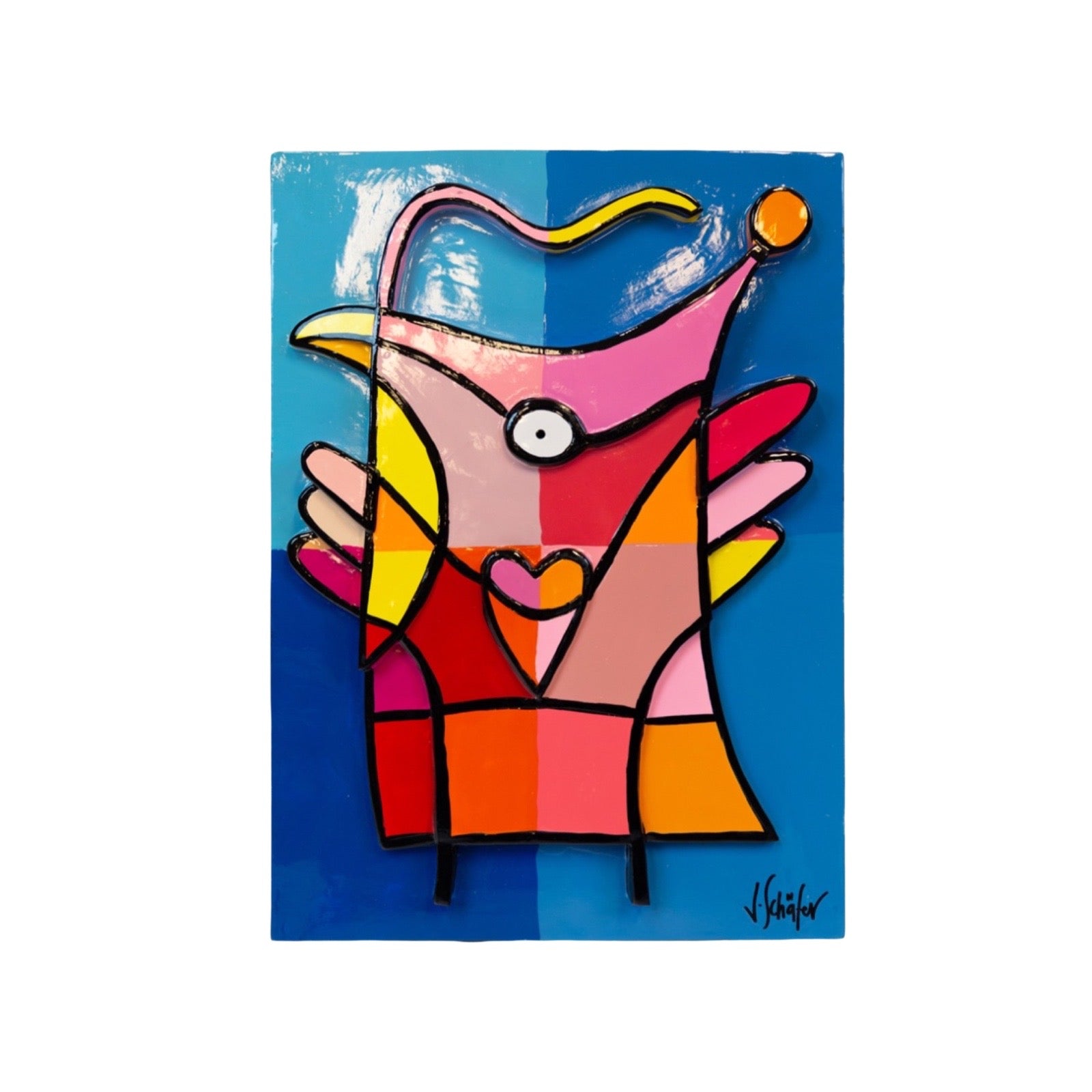 Love Bird Tegel van kunsthars Jacqueline Schafer