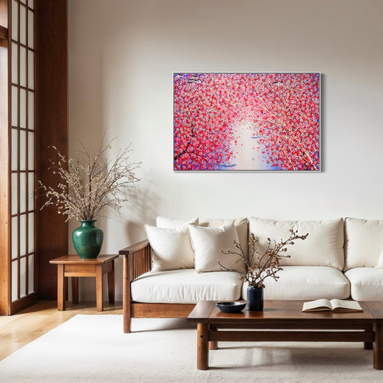 Je Shen Art perfect for Japandi interior 'Blossom Red'