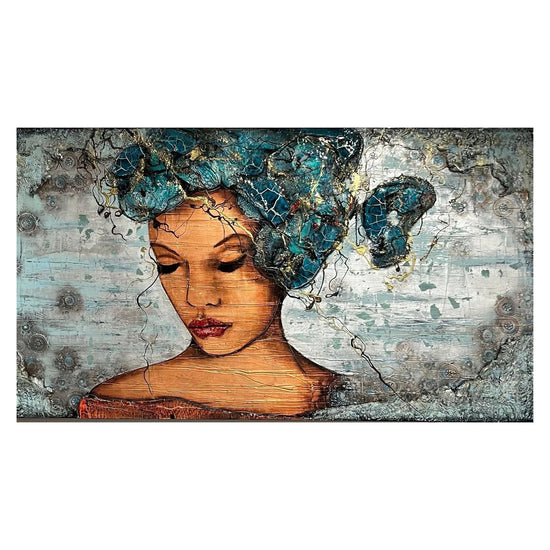 Green Lady schilderij van Lincy Hoogveld