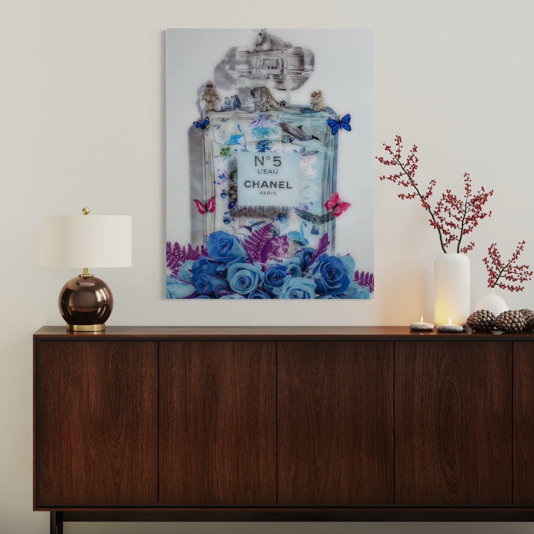 No. 5 Chanel bottle art modernekunst