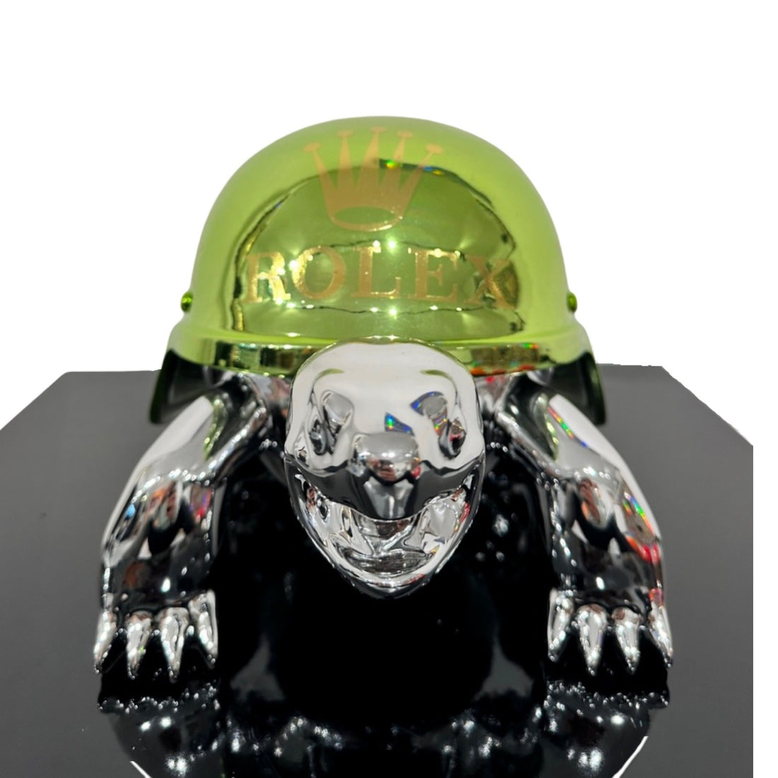 Peace Turtle - Golden Crown Silver