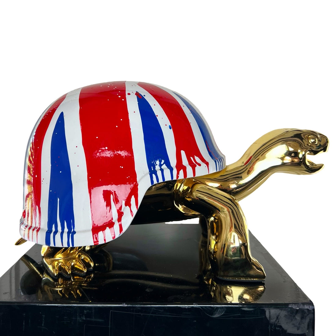 Die goldene Friedensschildkröte Wir lieben Union Jack