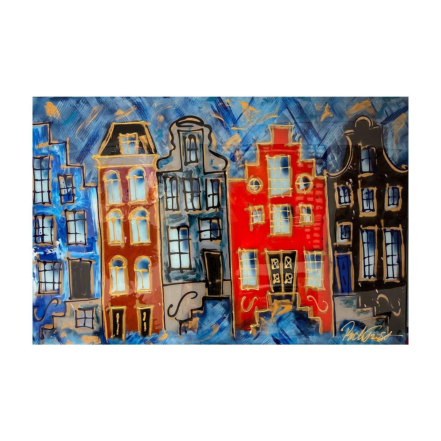 Amsterdam Designer shopping street Epoxy II - Moderne Kunst