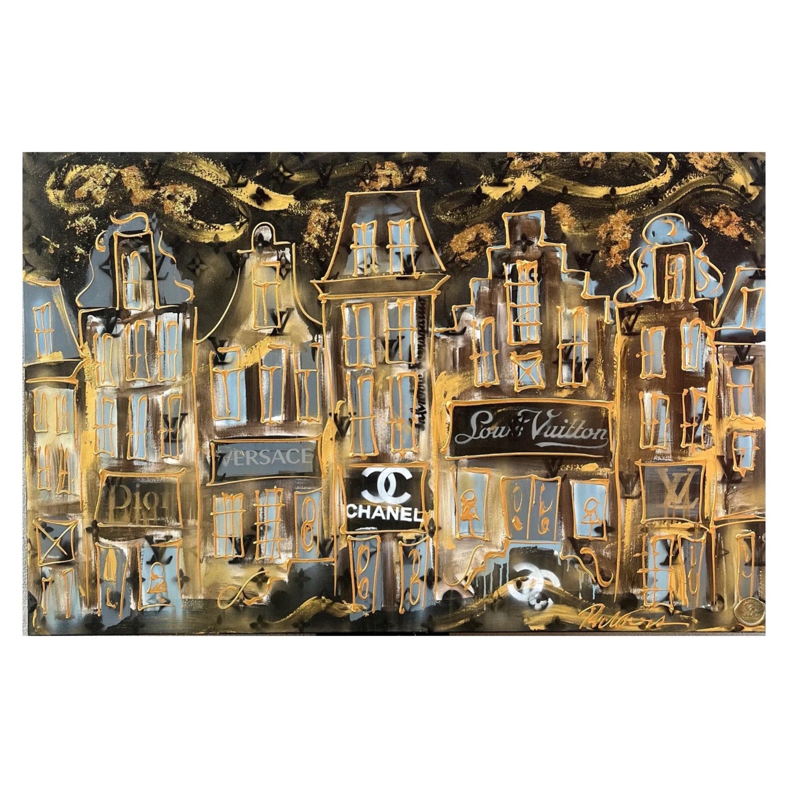 Grachtenpandjes designerstreet Amsterdam Rick Triest. Chanel Store