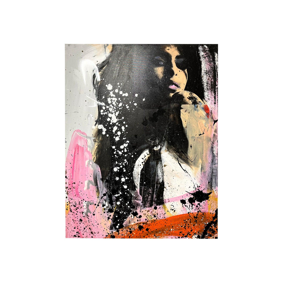 Ronald Chapeau schilderij van Amy Winehouse in pop-art stijl