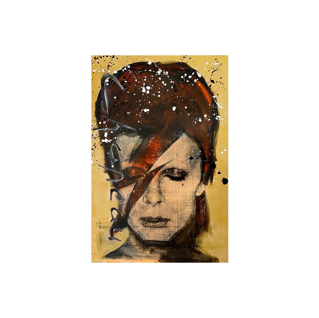 Ronald Chapeau 'David Bowie' schilderij is een ode aan de cover van Aladdin 