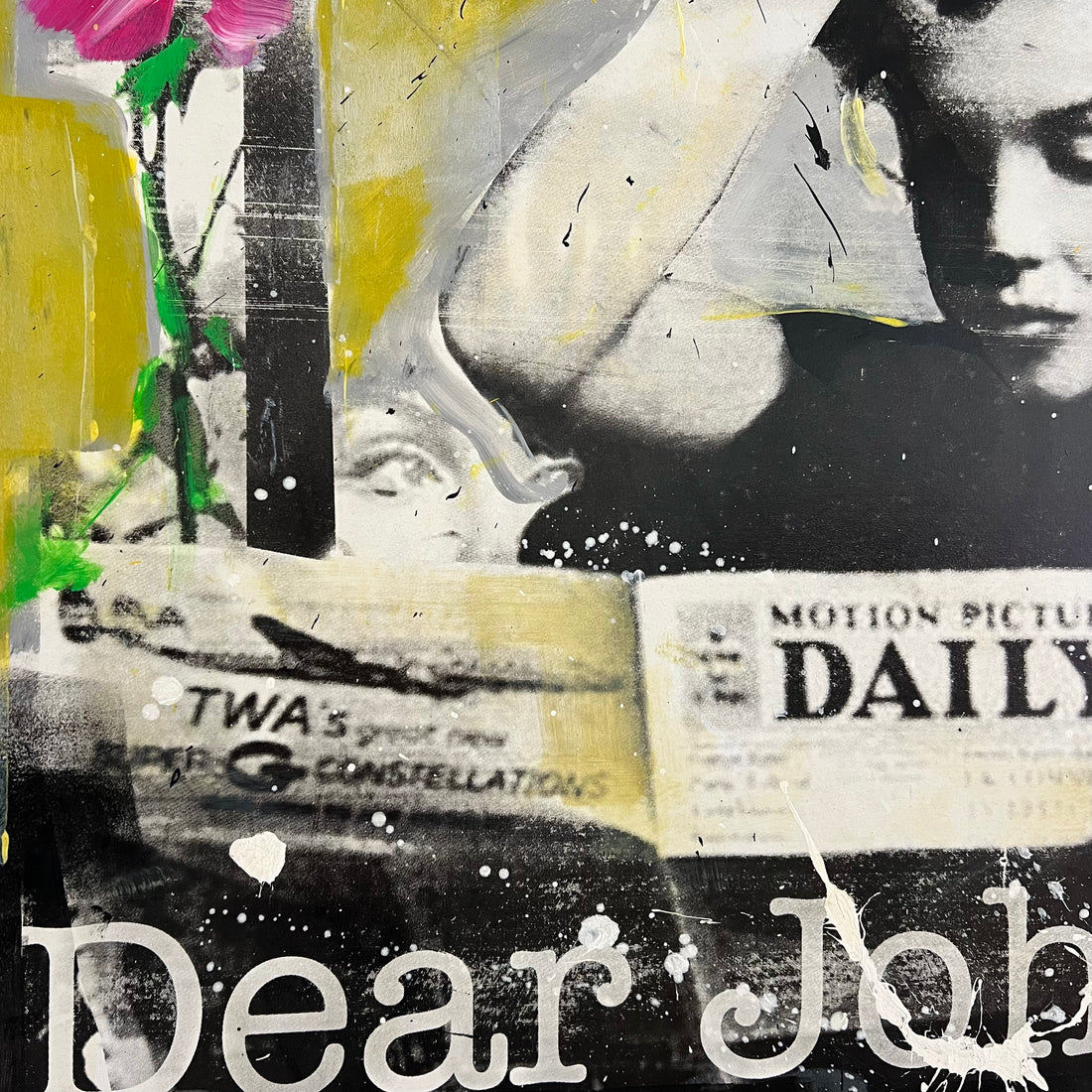 Close up van Ronald Chapeau schilderij Dear John