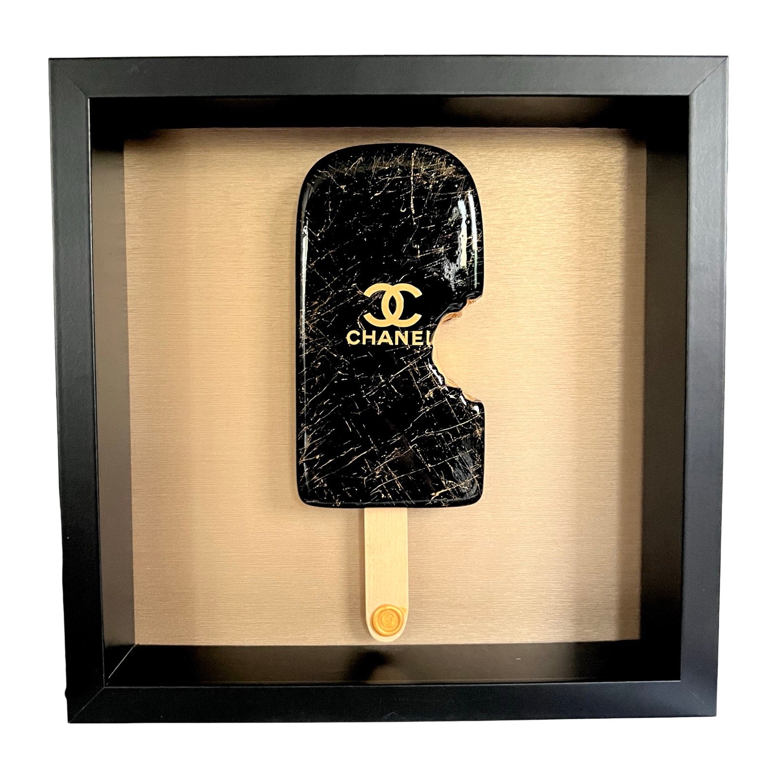 Chanel Ice Cream - Gold Black - Snek Popsicle art