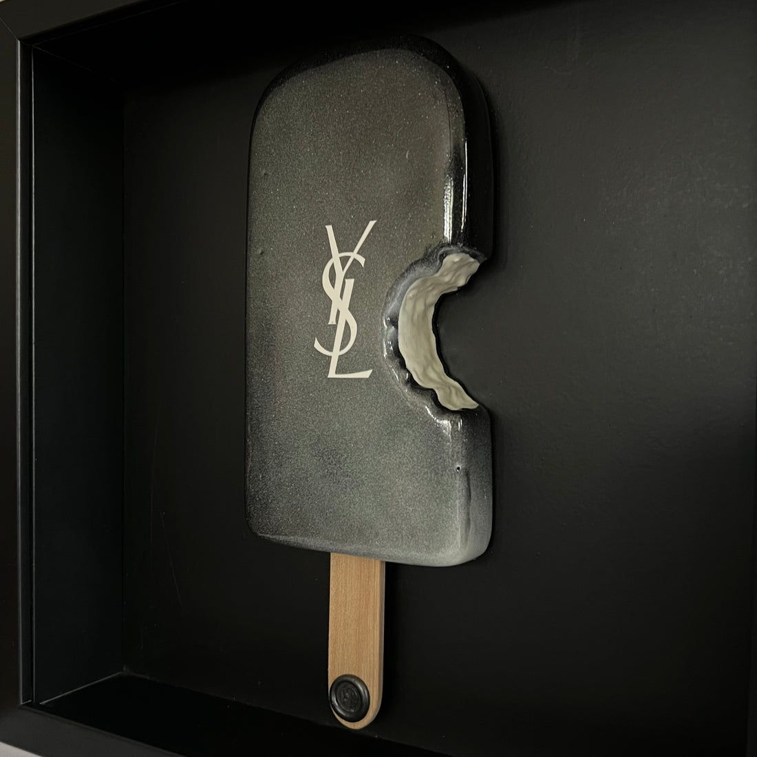 Yves Saint Laurent Ice Cream in black from Snek Popsicle Art by moderne kunst