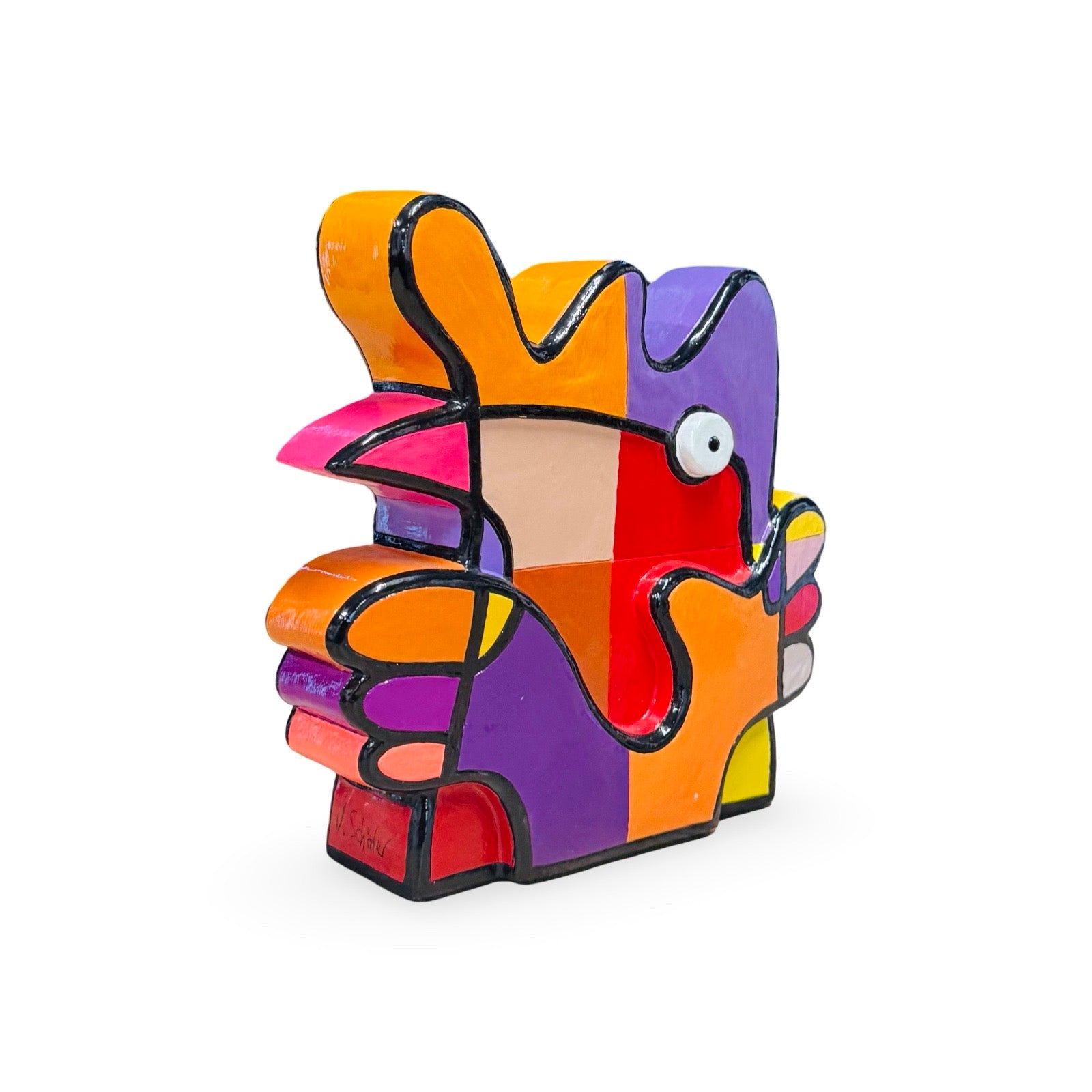 Vreemde Vogel Sculptuur Paars - Medium