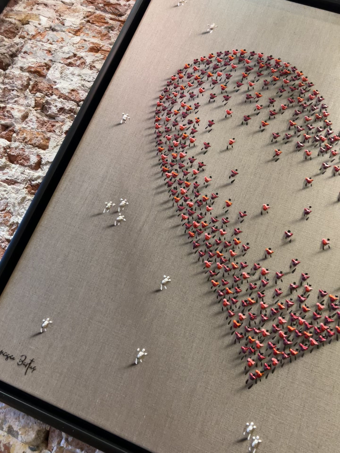 Filmpje van het schilderij Red Heart van Francisco Bartus moderne kunst