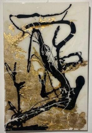 Gold & Black - Moderne Kunst