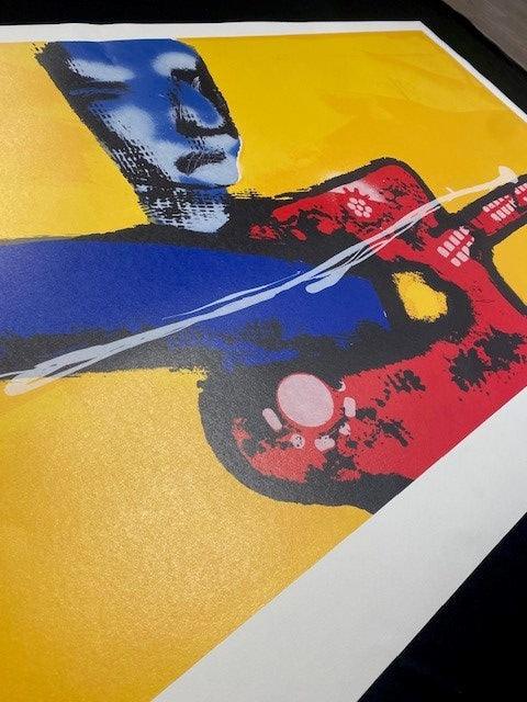 Guitarman Geel - Moderne Kunst