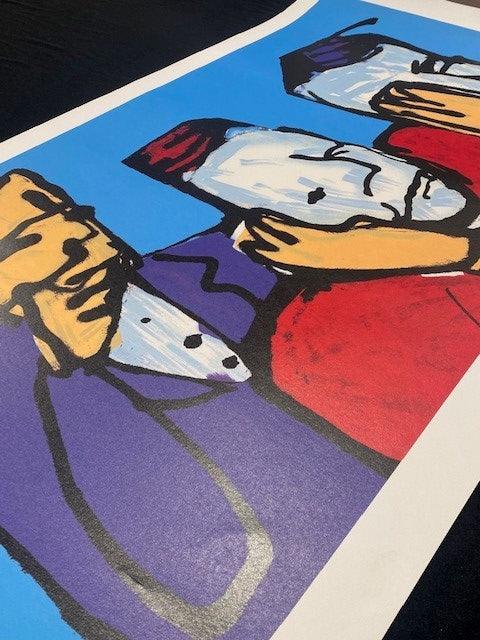 Horen Zien Zwijgen detail foto zeefdruk Herman Brood Moderne Kunst