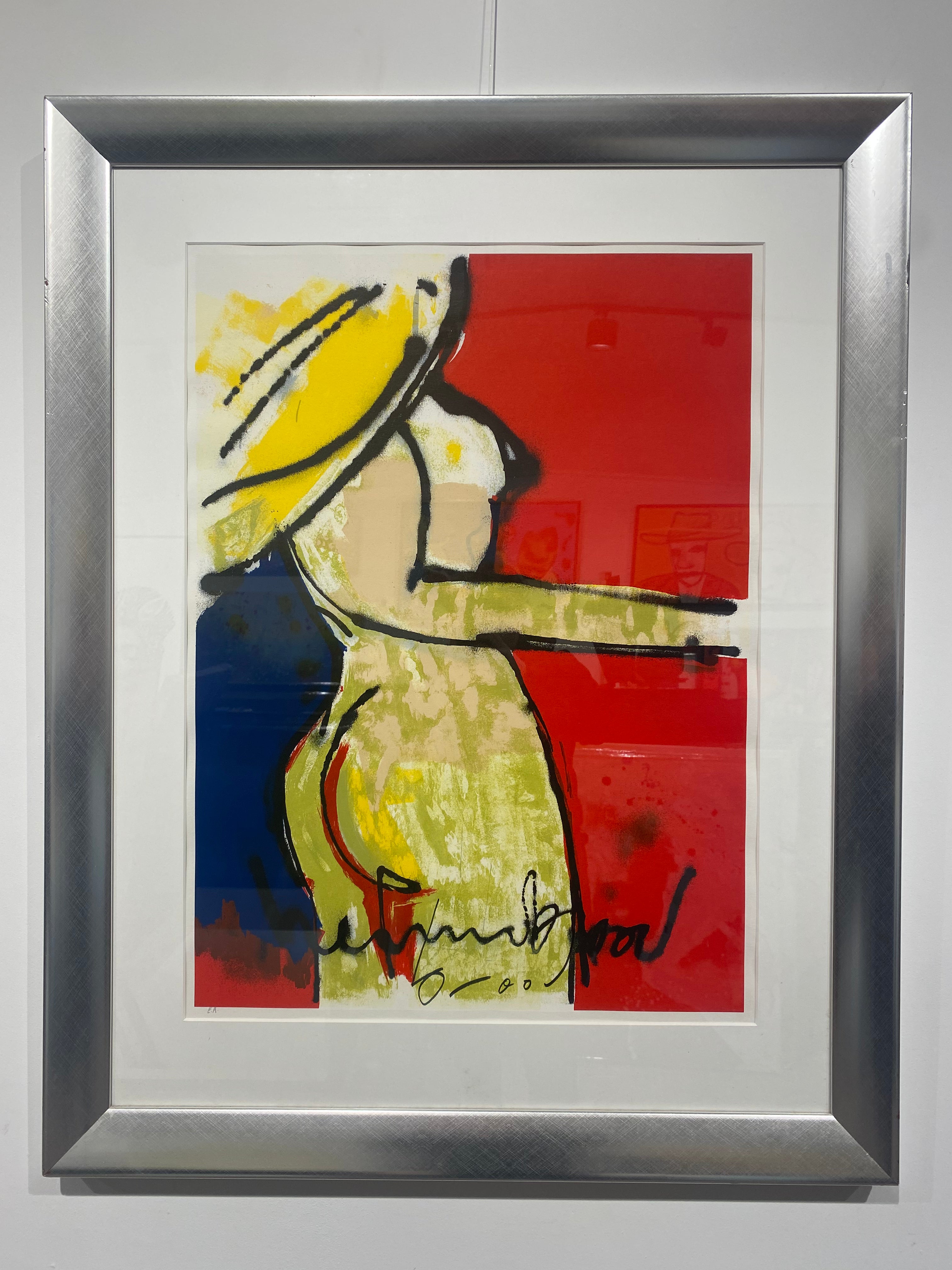 Naked Beauty Op Linnen - Moderne Kunst