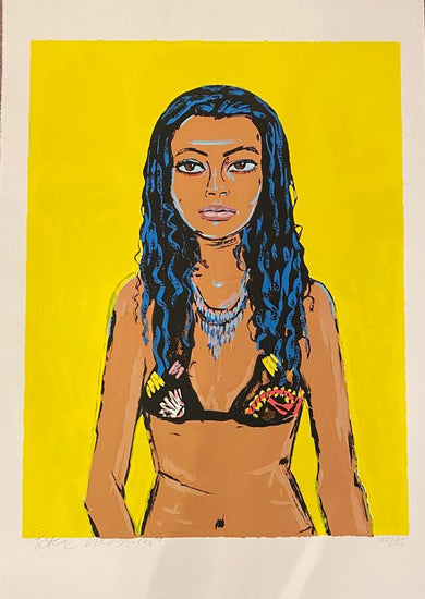 Yellow Princess Zeefdruk - Moderne Kunst